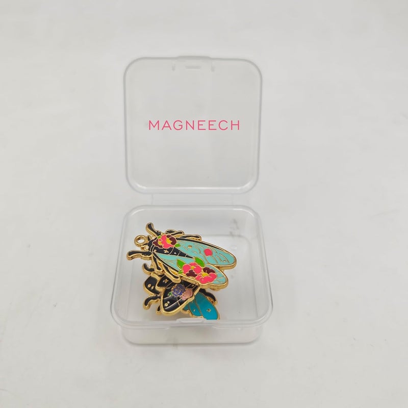 MAGNEECH 3Pcs Insect Themed Needle Minder, Magnetic Pin Holder for Cross Stitch, Needlework and Embroidery Accessories - Keep Your Needles Secure（ Bees，Butterflies，Cicadas） - Image 4